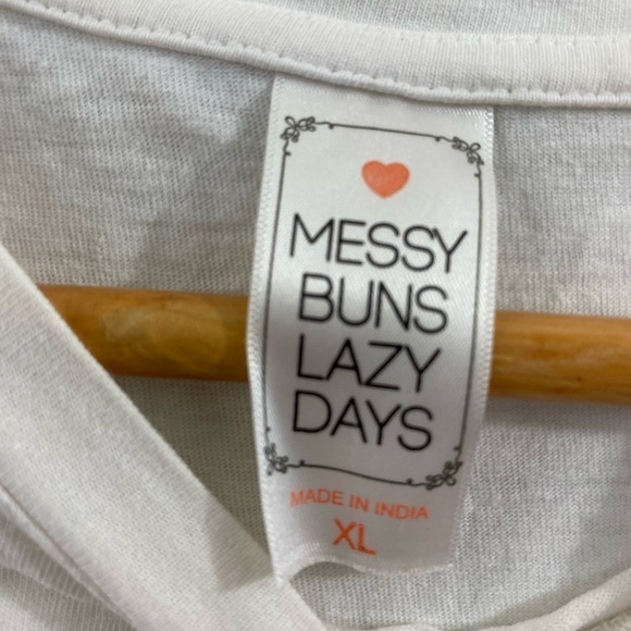 Messy Buns Lazy Days “Going out West wonder with me” Womens Size XL Cropped Tee - Picture 2 of 5